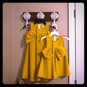 Toddler 5T and baby 6-9 months matching dresses